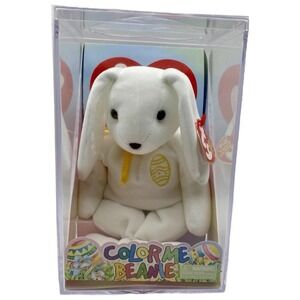 2003 TY Beanie Babies -‎ Color Me Beanie Bunny,  Plastic Case With Markers